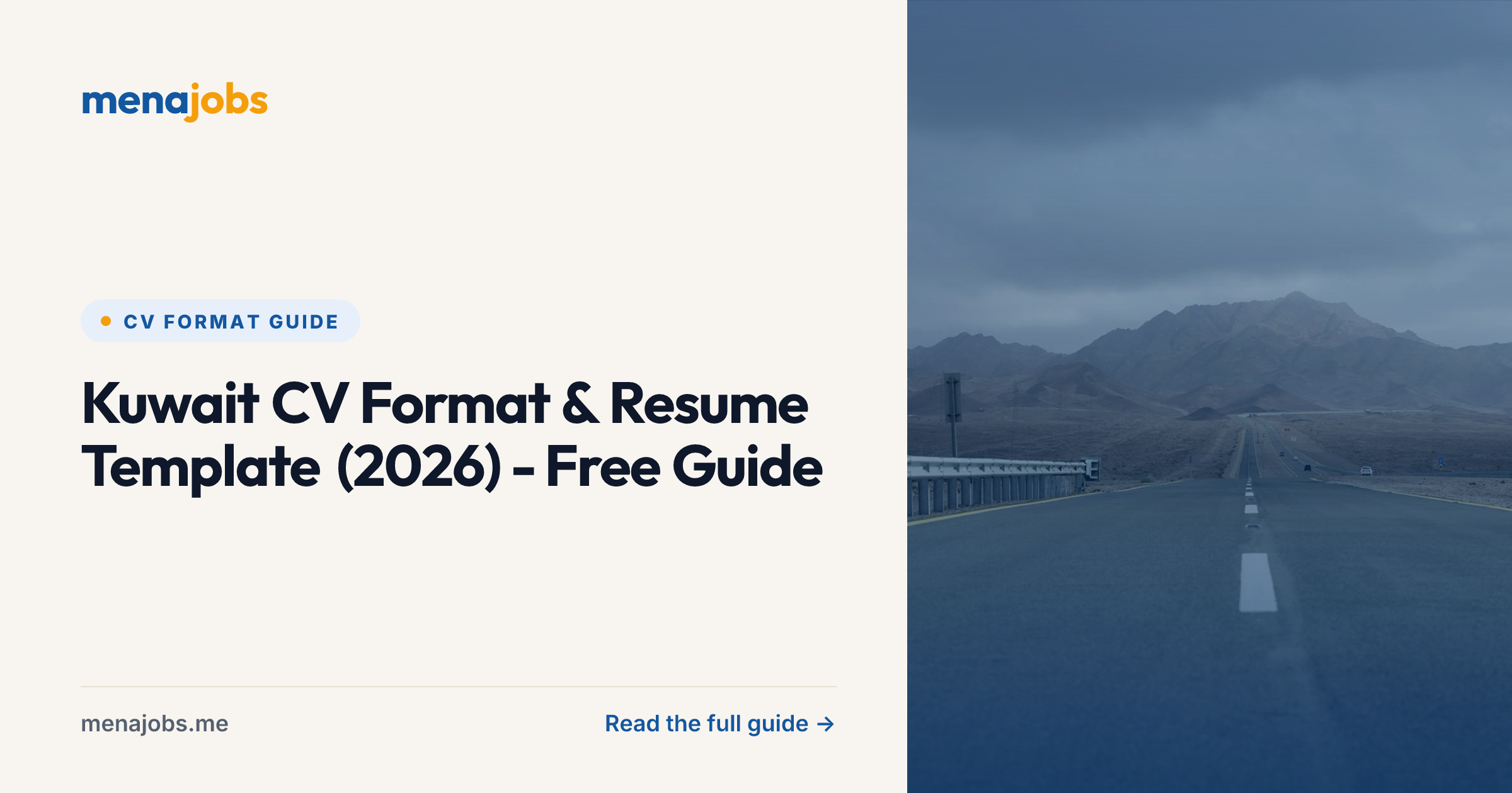 Kuwait CV Format & Resume Template (2026) - Free Guide