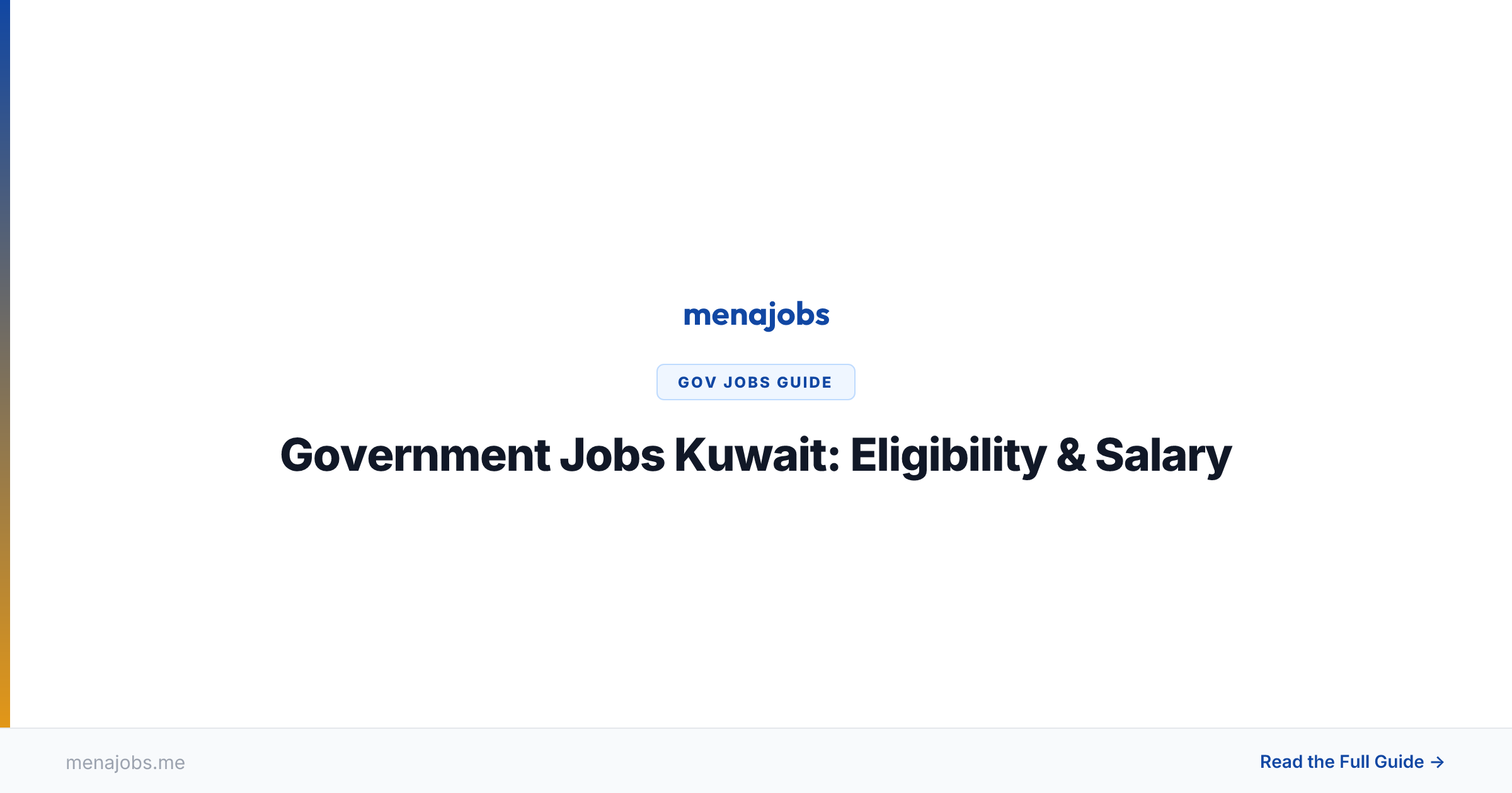 Government Jobs Kuwait: Eligibility & Salary
