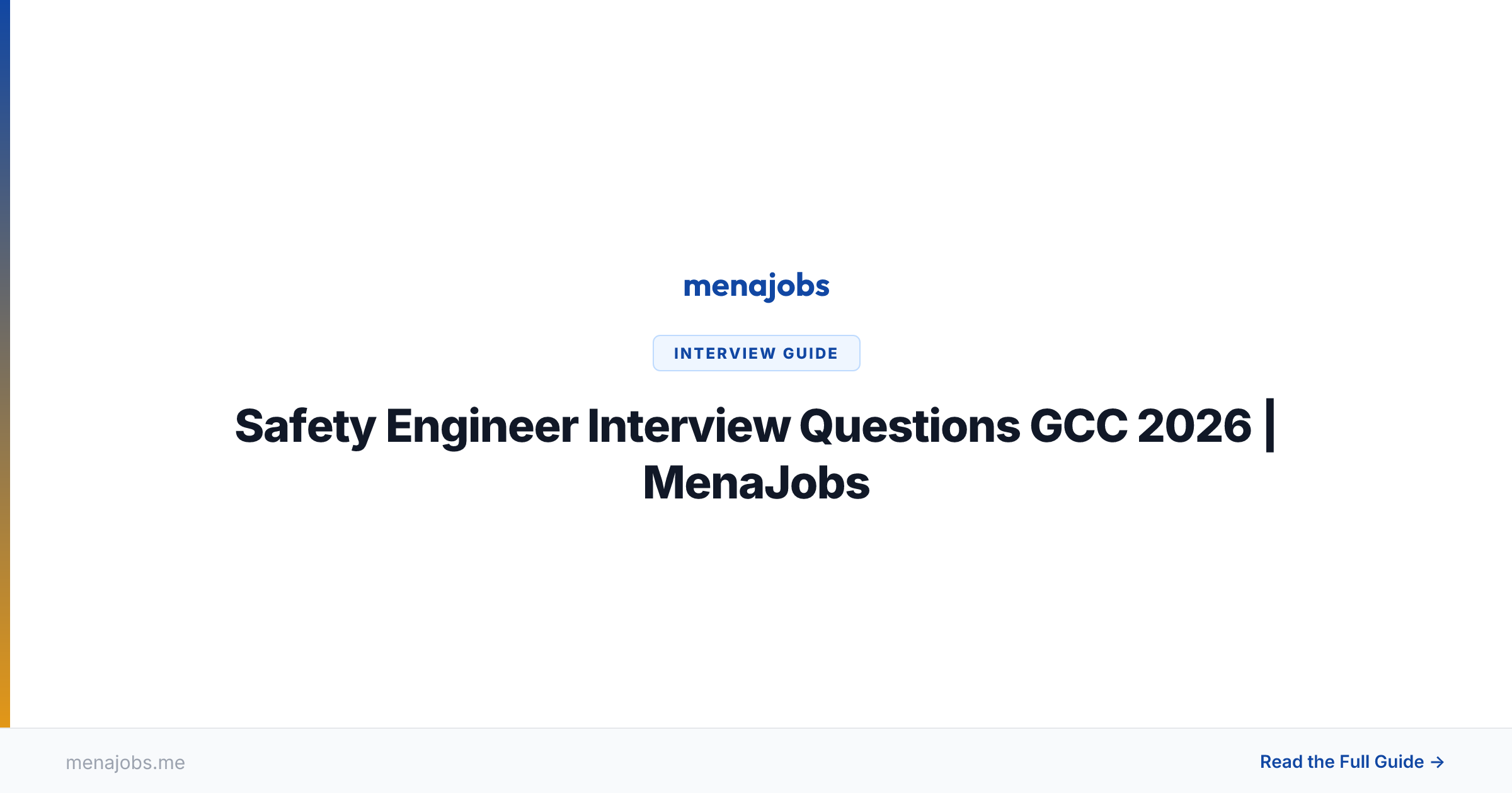 Safety Engineer Interview Questions GCC 2026 | MenaJobs