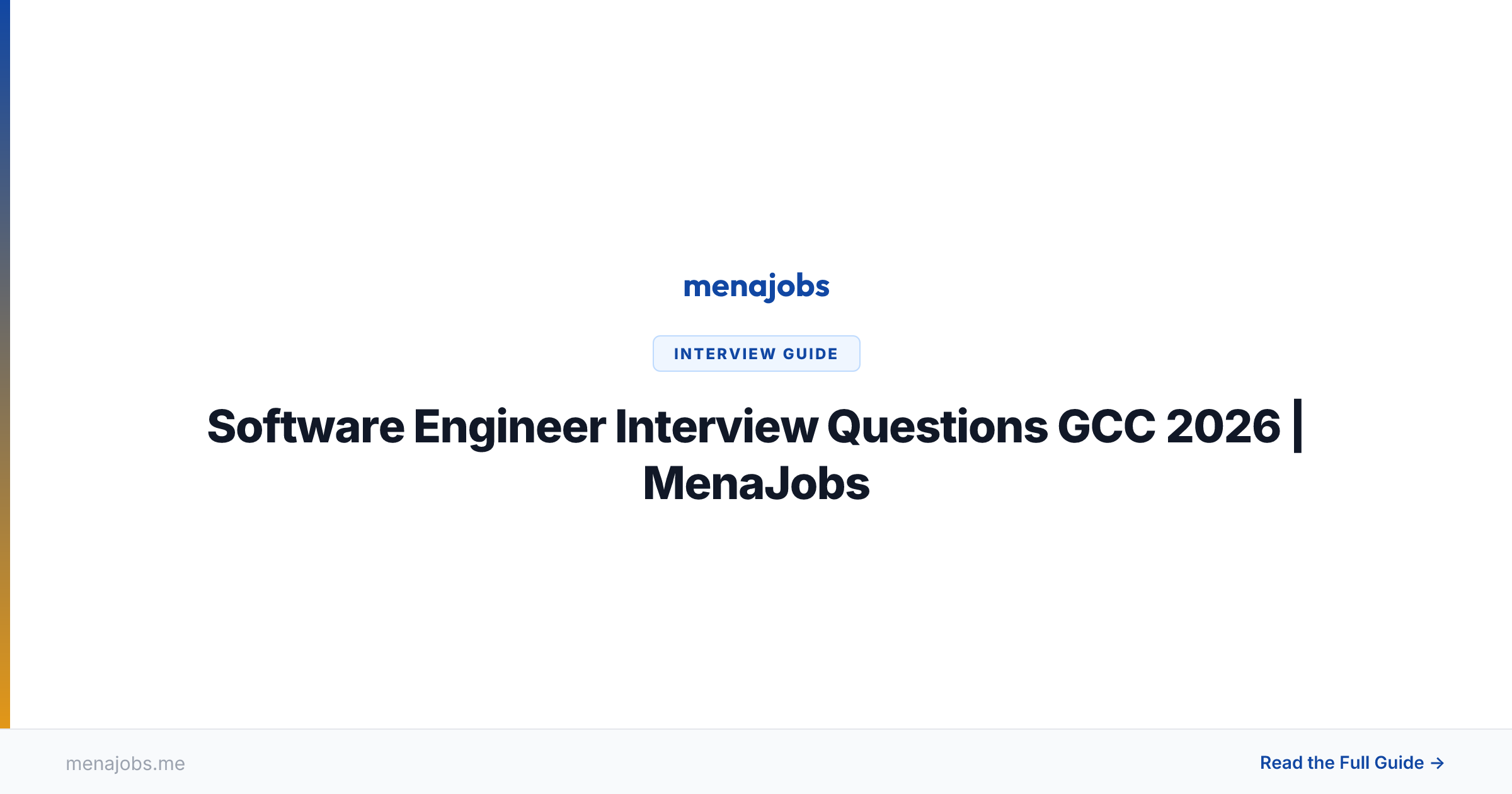Software Engineer Interview Questions GCC 2026 | MenaJobs