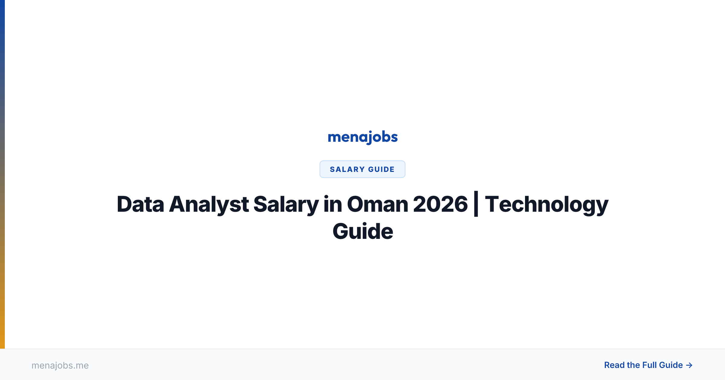 Data Analyst Salary in Oman 2026 | Technology Guide