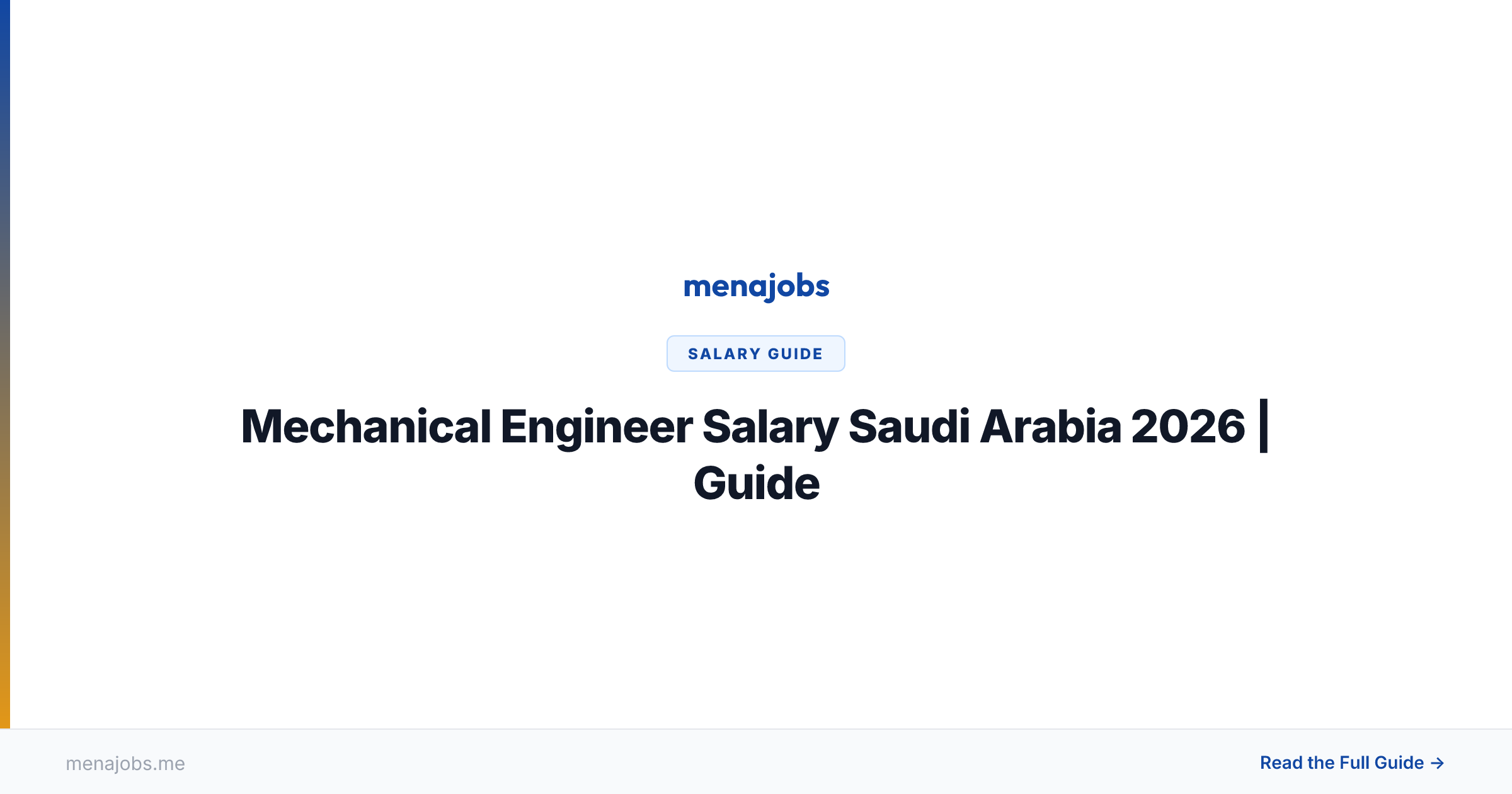 Mechanical Engineer Salary Saudi Arabia 2026 | Guide