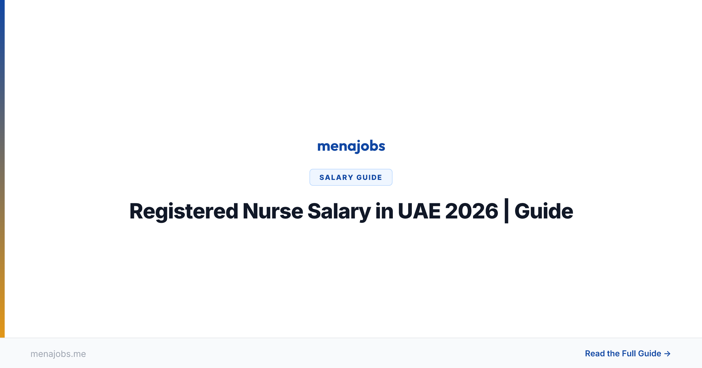 Registered Nurse Salary in UAE 2026 | Guide