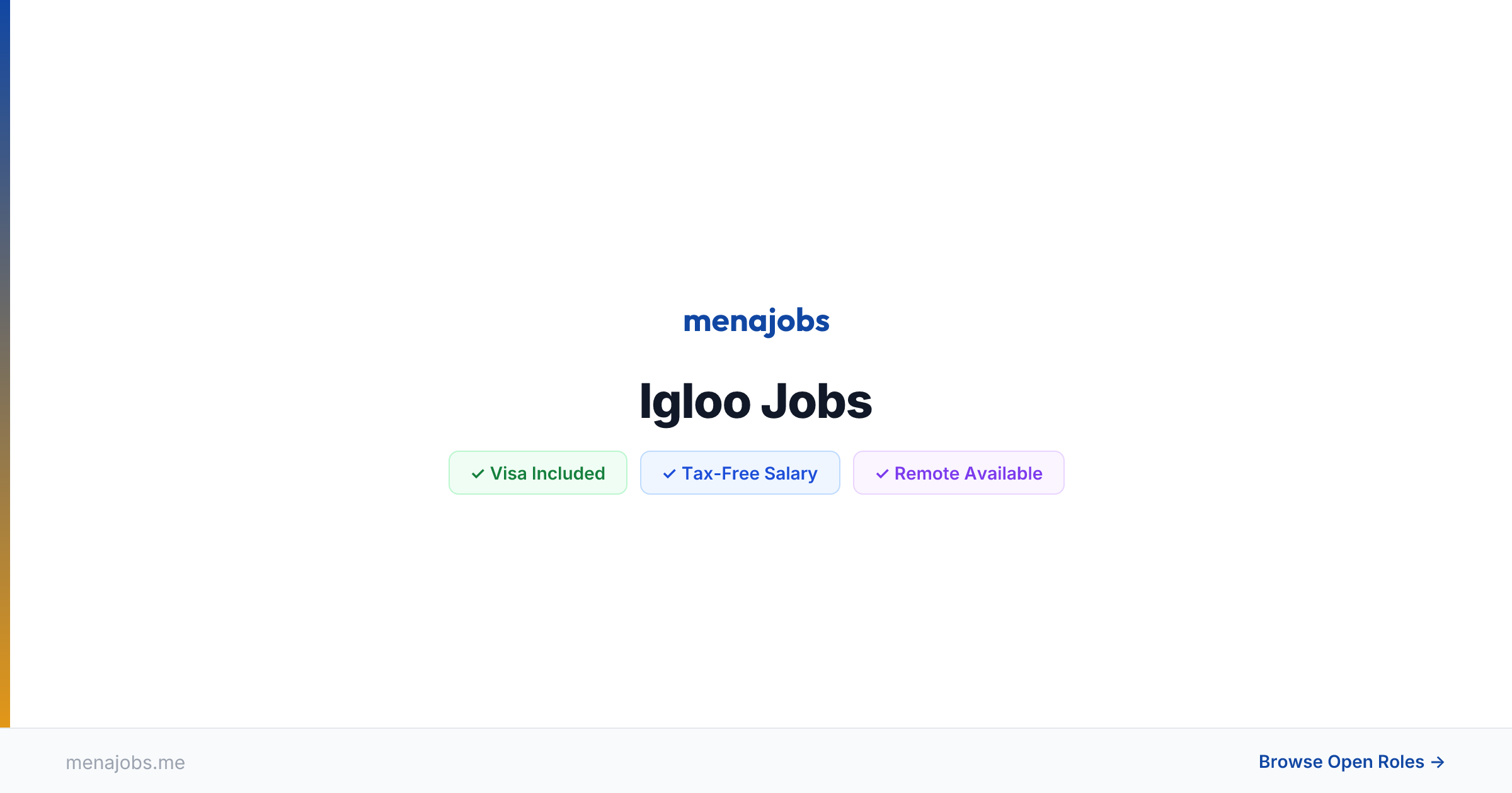 1 Open Igloo Jobs in the UAE — Apply | MenaJobs